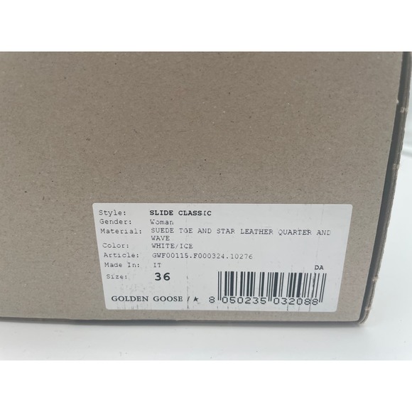 BRAND NEW GOLDEN GOOSE DELUXE SLIDE HIGH TOP LEATHER WHITE GRAY SNEAKERS - Picture 10 of 10